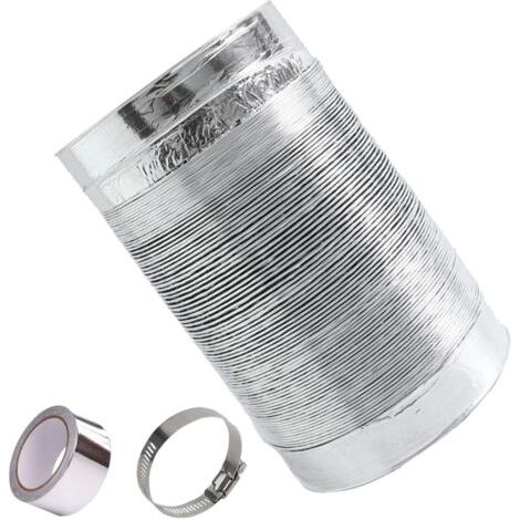 Tuyau Ventilation Tuyau D'évacuation d'air Flexible Ø 80/100/110/120/150/160/170/180/200mm pour Climatisation, Sèche-Linge, Hotte Aspirante, Ventilateur avec 2 Colliers De Serrage en Acier (Color : 1