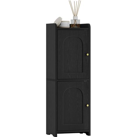 Meuble de Salle de Bain, avec 2 Portes et Étagère Réglable (1/5)