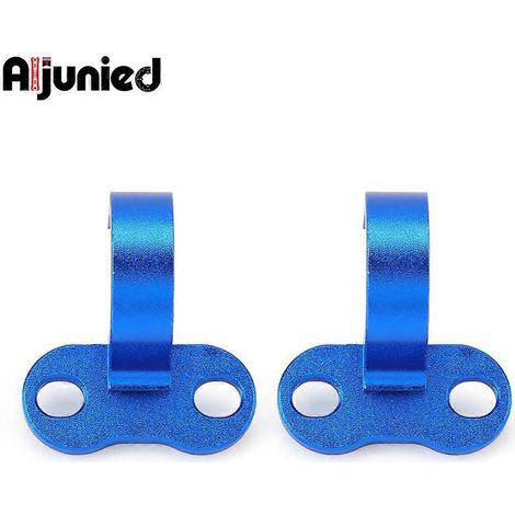 Applicable aux Yamaha YZ450F et 250F : Code de la carte des tubes, manchon de la carte des tubes arrière, collier de serrage du câble, collier de serrage plat arrière pour fourche (bleu). (1/5)