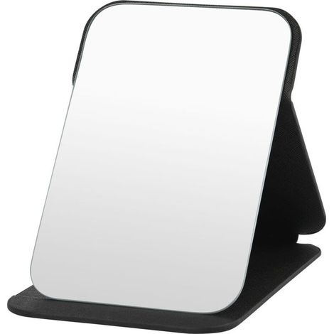 Bardusch-Miroir de table portable pliable Super HD 16x11 cm en cuir PU, multi-angle, ultra fin et durable pour voyage (1/5)