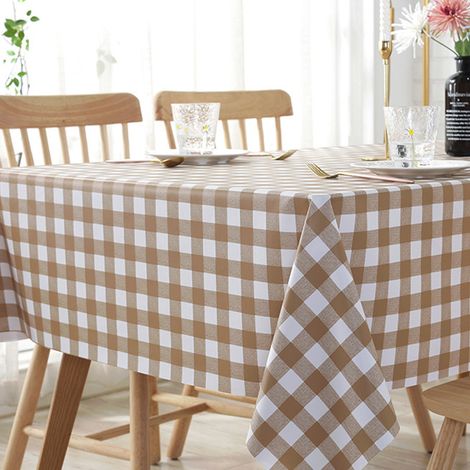 1 Nappe à carreaux, rectangle, PVC imperméable, infroissable, résistant chaleur, intérieur extérieur, pique-nique fête (1/5)