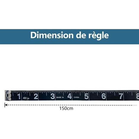SABIR Mètre Ruban Double Face, Ruban Mètre Couturier Double Face - 150cm/60 pouces, Adapté à la Mesure de Taille Corporelle et Couture, Outil de Mesure pour Couture Manuelle (1/3)