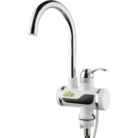 Robinet de Cuisine Electrique Chauffe-eau Affichage Numérique Mitigeur Rotatif à 360° (1/4)