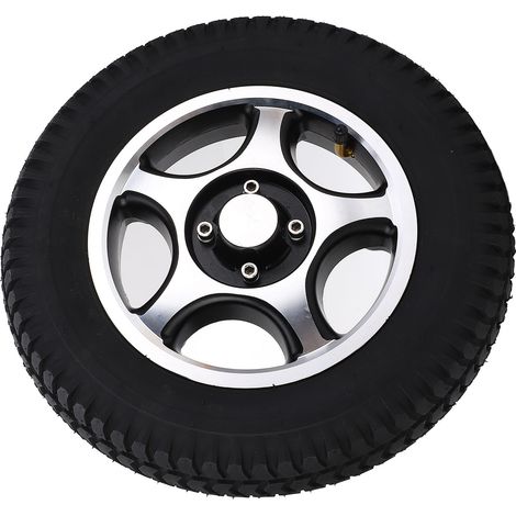 Roue gonflable de 14 pouces, trou de montage de 17mm, charge de 150KG, connecteur 3.00-8, caoutchouc antidérapant pour chariot à main (1/5)