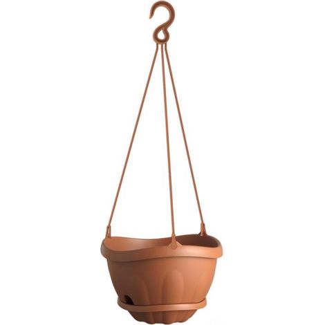 BAMA VASO A GONDOLA CON CIOTOLA E CATENA 28 CM COLORE TERRACOTTA (1/2)