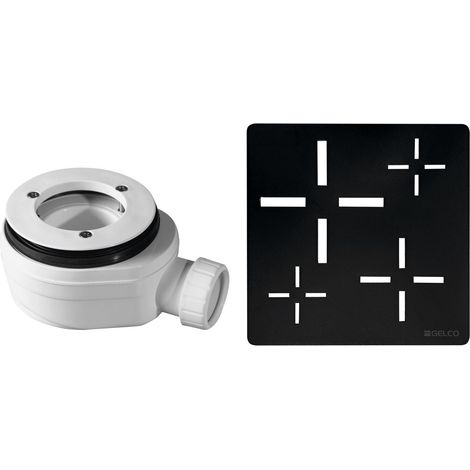 Bonde de receveur de douche, dia. 90 mm, DN40, couvercle noir (1/3)