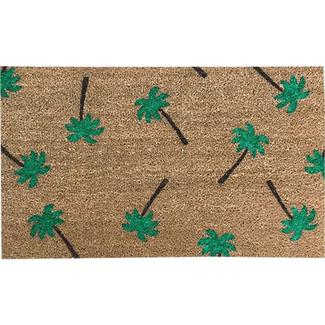 Tapis De Soin - Tapis D'Entrée En Velours Cristal - Motif Feuille Vert - Antidérapant - Pour Intérieur Et Extérieur - 40 X 60 Cm - 1 Pièce (1/4)