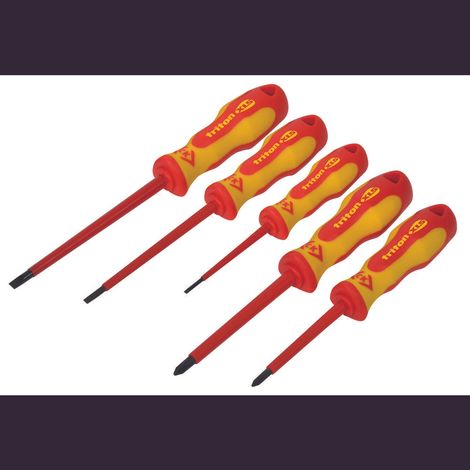 C.K T4728 Tournevis Triton XLS isoles 1000 V Fente/PH Jeu 5 pieces (1/2)