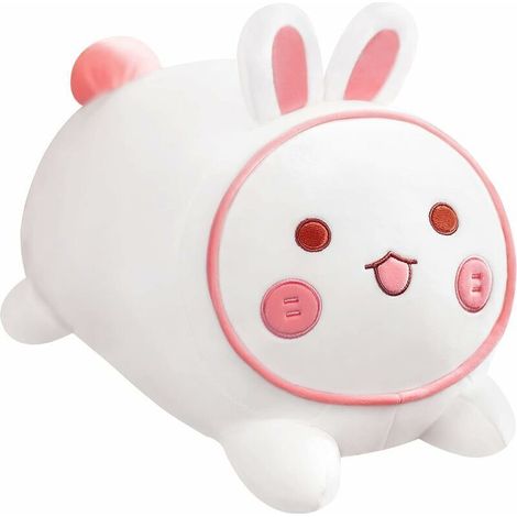 Lapin en Peluche Animaux en Peluche Lapin en Peluche, Doux Oreiller en Peluche, Cadeaux pour Garçons Filles, Oreiller en Peluche Lapin de Pâques, Cadeau du Dimanche de Pâques Lapin Blanc 30cm, Ensolei