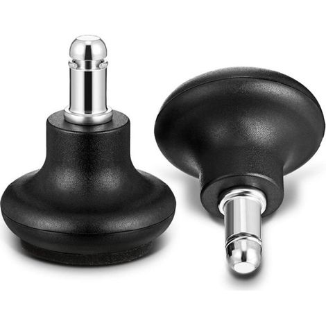 Paquet de 10 Patins de Cloche pour Chaise de Bureau Sans Roues, Roulettes Pivotantes de Rechange pour Chaise Roulante, Roulettes (1/5)