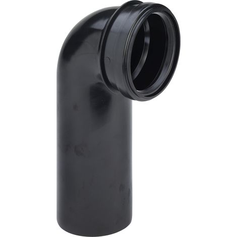 Coude de raccordement WC 3816 en DN90 x 100 mm, plastique noir