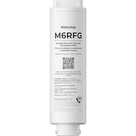 Filtre de rechange pour système osmose M6HG et M6CG 12 mois Filtration RO de 0,0001 μm, filtre minéral, ajoute des minéraux (K, Ca², Na, Mg²), réduit le PFOA et le PFOS (1/5)