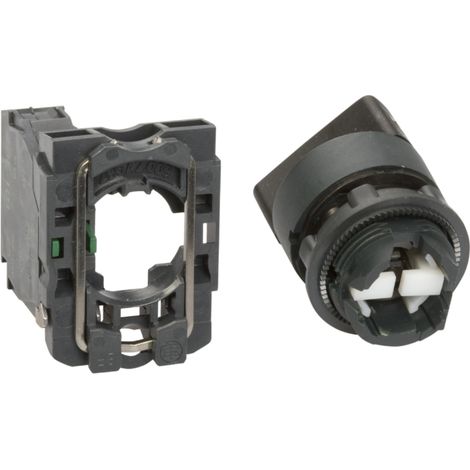 Interruttore a 2 posizioni, manopola da 22 mm, nero, 1Z, non ritorno, XB5AD21