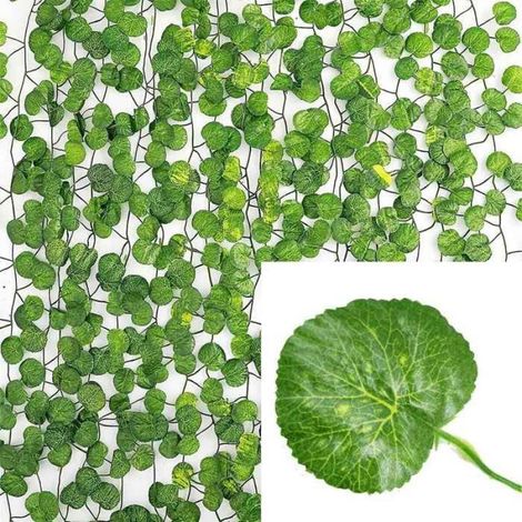 fausses plantes suspendues fausse vigne de lierre feuilles de lierre artificielles pour mur de - Begonia Leaves-2M (1 String)