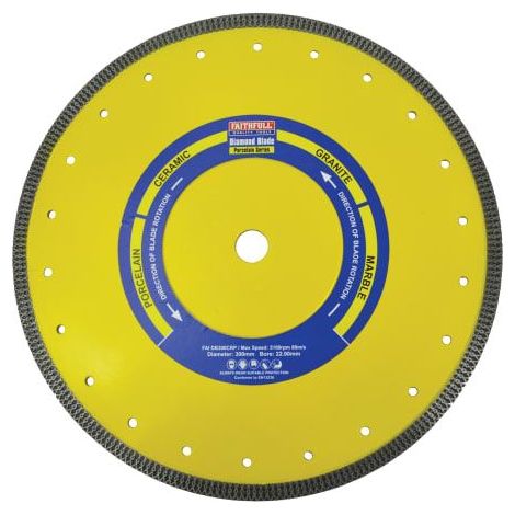 Faithfull TT1030020 Porcelain Diamond Blade 300 x 20mm FAIDB300CRP