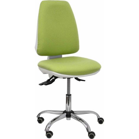 Chaise Elche blanc asincro bali vert olive parquet roulettes