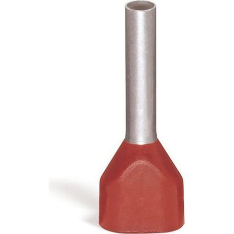 Puntalino a Bussola TWIN Preisolato Rosso per 2 Cavi 1 mmq