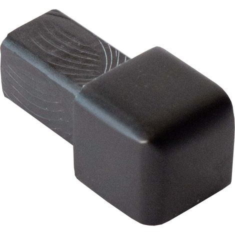 Dalsys Endstück für Fliesenschiene Quadratprofil Aluminium (eloxiert), Fliesenprofil - Schwarz 8mm, 1 Stück