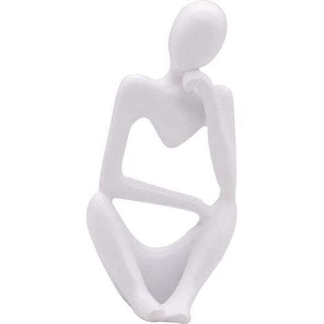 Statue du Penseur Ulisem, sculpture en résine, statue abstraite, figurines de personnages modernes, décoration d'intérieur, bureau, décoration de bureau, cadeaux d'anniversaire, blanc, droite