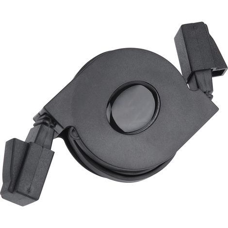 1 pezzo nuovo cavo di rete LAN CAT6 RJ45 regolabile e retrattile, nero (2 m).