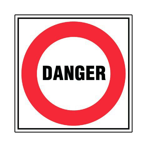 Panneau Danger - Rigide 480x480mm - 4010038