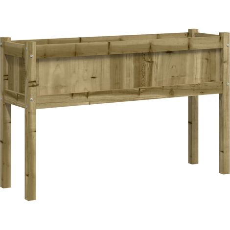 Jardinière Bac à fleurs avec pieds 110x31x70 cm bois de pin imprégné (1/5)