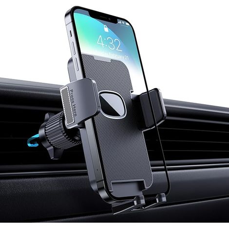 SHINING HOUSE Support de téléphone portable pour voiture, support de téléphone portable rotatif à 360 degrés, adapté à la sortie d'air de voiture, GPS, adapté aux smartphones iPhone Android (noir) (1/5)