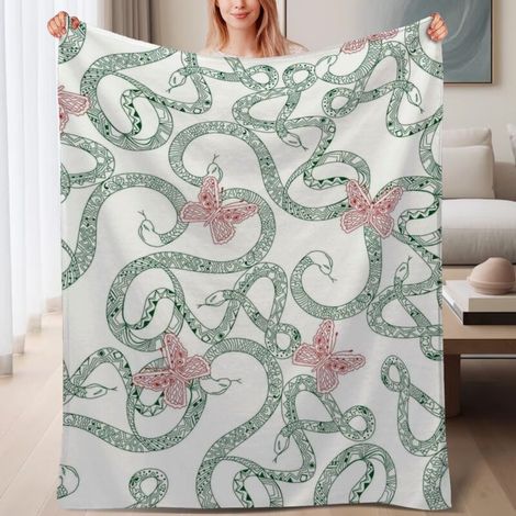 Couverture de lit en polaire, couverture de luxe douce en microfibre pour le printemps, décoration intérieure élégante, excellent cadeau pour femmes hommes, 6080 pouces (1/4)