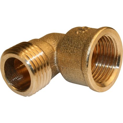 Raccordo curvo in ottone da avvitare in ottone F 26 x 34 per tubo rame QUICK PLOMBERIE