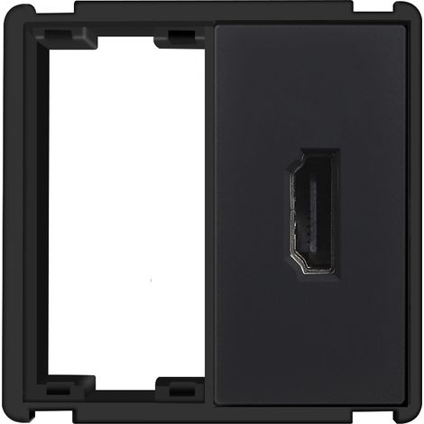Módulo HDMI de toma de pared sistema RTX SH Negro (1/4)