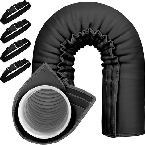 Manchon d'isolation Portable pour Tuyau de Climatisation, Protection Portable pour Tuyau de Climatisation, Isolation Tuyau Climatiseur, Gaine Isolante pour Tuyau de Climatiseur de 5 et 5,9 Pouces (1/5)