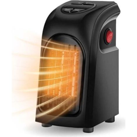 Mini radiateur à soufflet petit thermostat en céramique combustible avec 2 vitesses de chauffage et minuterie de 12 heures et température réglable plus affichage LED et protection contre la
