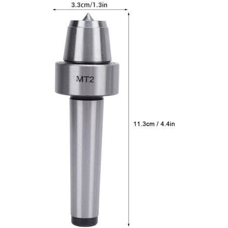 MT2 Live Center Tasse et Tour à Pointe Live Contre-pointe Center avec Tour en Acier Inoxydable Live Center Tasse pour le Travail du Bois