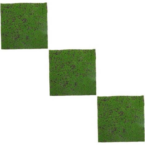 3 Pièces Fausse Mousse Artificielle arbustes décor de Plein air Gazon extérieur Gazon Artificiel pelouse synthétique Faux Tapis de pelouse Simulation de Vert Fibre Chimique (1/5)