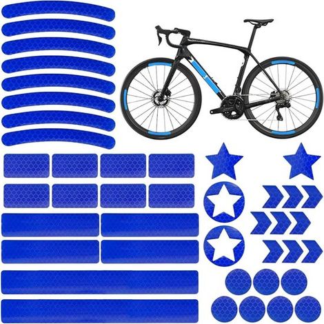 Adesivi riflettenti, adesivi di avvertimento di sicurezza, visibilità stradale, materiale impermeabile per uso esterno, varie forme, blu (1/5)