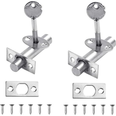 Set mit 2 Sicherheitsschlössern aus Edelstahl mit sternförmigem Schlüssel – Diebstahlsichere Rohrschlösser für Zuhause und Restaurant