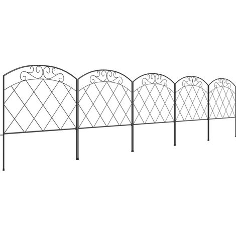 3m Decorative Metal Garden Fence with Elegant Diamond and Swirl Design for Stylish Outdoor Spaces