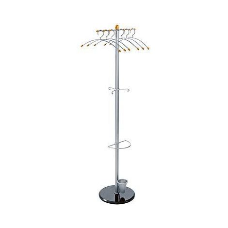 Garderobenständer 38 x 175 cm (D. x H) Metall pulverbeschichtet silber (1/3)