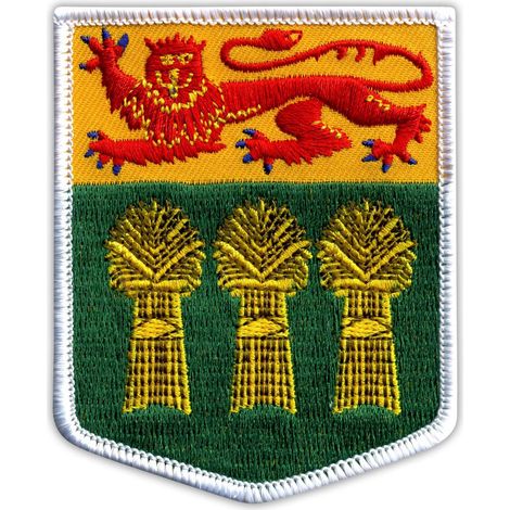 Parche con el escudo de armas de Saskatchewan - Reverso magnético - Parche/insignia/emblema bordado