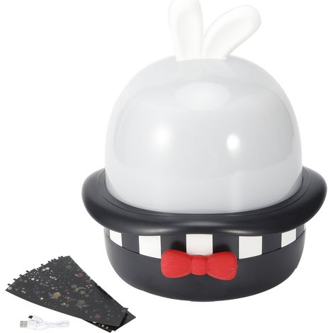 Lampe projecteur boîte à musique, lampe projecteur lapin magique rechargeable USB, lampe projecteur multifonctionnelle rotative à 360° avec 8 musiques, veilleuse romantique 6 ambiances pour les fêtes, (1/5)