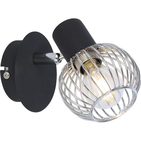 Applique metallo Candellux Oslo 91-61836 nero/cromo E14