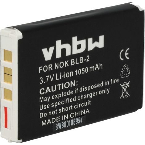 vhbw Akku kompatibel mit Nokia 6500, 8250, 7650, 6590i, 5210, 8270, 7150, 6590, 8210, 6510, 3610 Handy Smartphone Telefon (1050 mAh, 3,7 V, Li-Ion) (1/5)