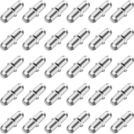 Lot de 80 supports d'étagères 5 mm,broches d'étagères, supports d'étagères pour étagères, supports de planches d'armoire, pour armoires de cuisine, armoires, étagères, bois, verre, etc (1/5)