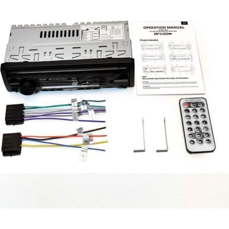 Autoradio, 7 Couleurs Stéréo FM Radio 60W x 4, Lecteur MP3 Poste Voiture Support USB/SD/TF/AUX+Télécomm (1/4)