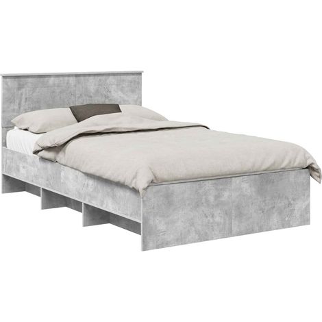 Maison Exclusive - Struttura del letto con testiera Grigio cemento 120 x 123 cm