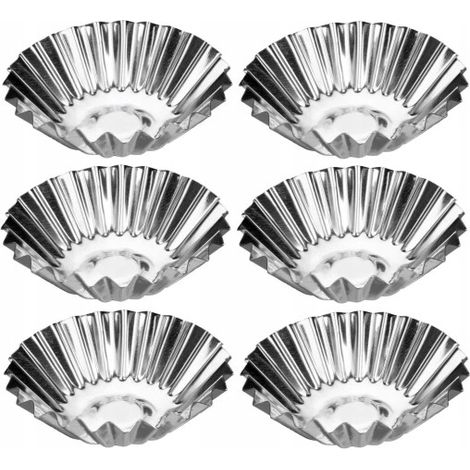 Metallene Cupcake- und Muffinformen, Stahl, 6 Stück. (1/3)