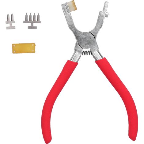 Poinçonneuse en cuir en acier à haute teneur en carbone, outil manuel DIY pour trous en losange, pince à perforer (1/5)
