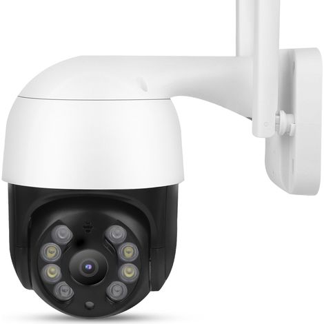 Caméra PTZ Wifi 1080p avec 8 LED, étanche IP66, détection humaine, vision nocturne couleur pour la sécurité domestique 100-240 VEU (1/5)