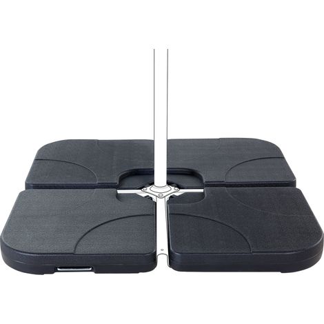 Base para sombrilla negra de material sintético cuadrado 104 x 104 cm Caria (1/5)