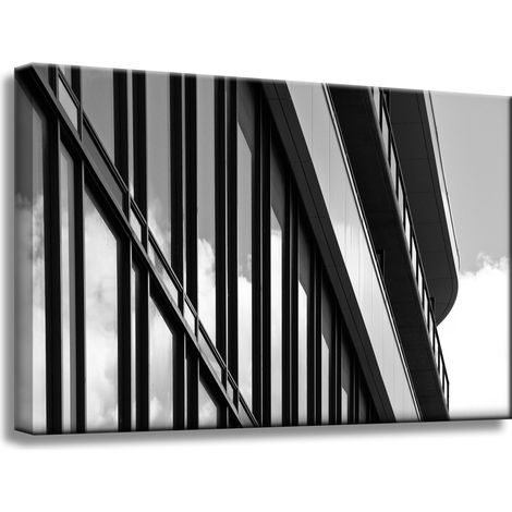 Leinwanddruck Schwarz-Weiß-Konstruktion 60x40 cm
